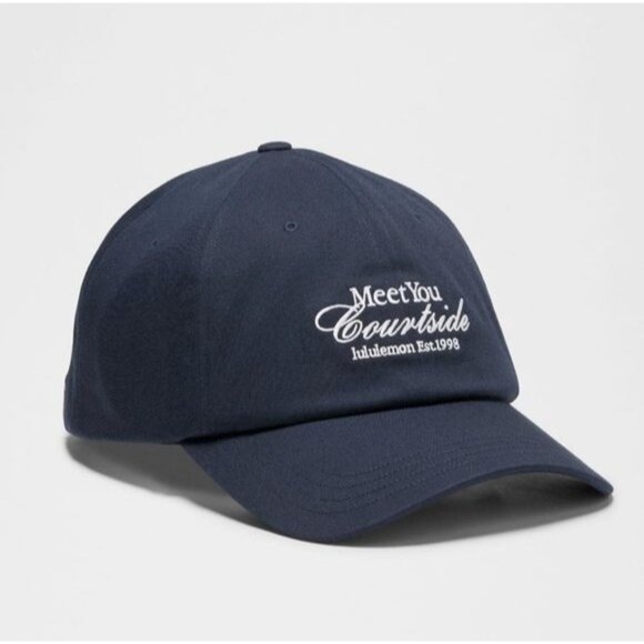 lululemon athletica Other - Lululemon Classic Ball Cap Adjustable "Meet You Courtside" NWT L/XL (TRNV/WHT)